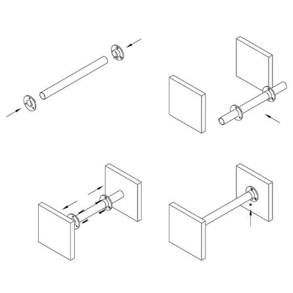 Рейлінгова труба ДС Фурнітура кругла меблева L-2000мм D-25 мм Хром (AF0980) AF0980 фото